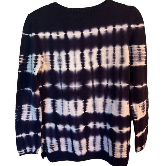 Calvin Klein Women's‎ Tie-Dye Cotton Sweater XS Blue White Long Sleeves X-Small - Picture 6 of 7